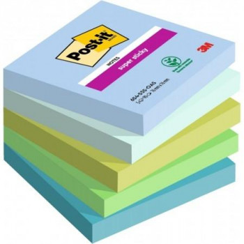 NOTAS POST-IT   SUPER STICKY 654 76X76MM PLAYFUL
