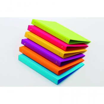 CARPETA FOLIO PVC 4 ANILLAS 40MM COLOR FUN  6 COLORES SURTIDOS