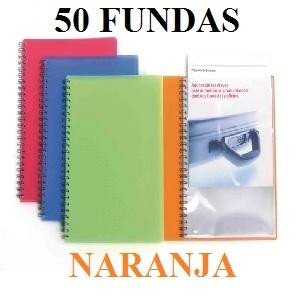 CARPETA FUNDAS ESPIRAL STUDIO STYLE 50 FUNDAS PARDO