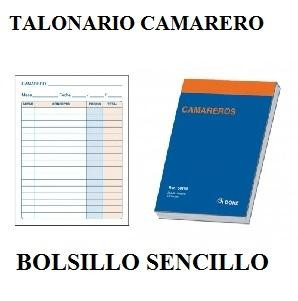 TALONARIO CAMARERO BOLSILLO SENCILLO